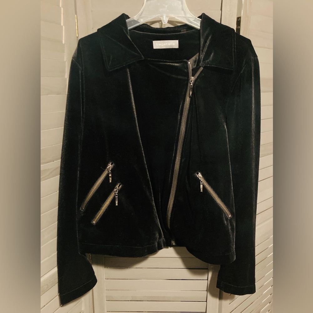 Bagatelle Black Velvet Women's Jacket 1X